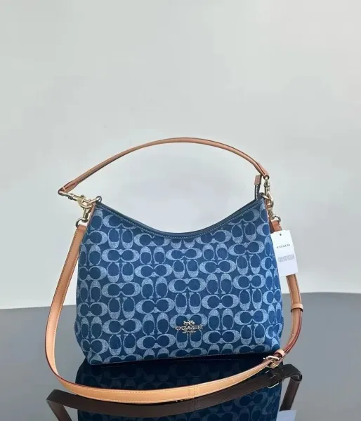 Coach Signature C Convertible Hobo Bag Beige and Tan Shoulder Bag - 8