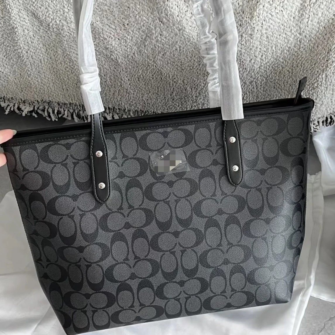 City 30 Tote Bag, Large Capacity, Shoulder/Hand/Crossbody Tote Mommy Bag, Classic Monogram