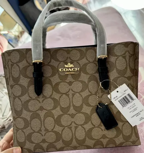 Coach Coachable Vellie Brown Signature Canvas Handbag - 1