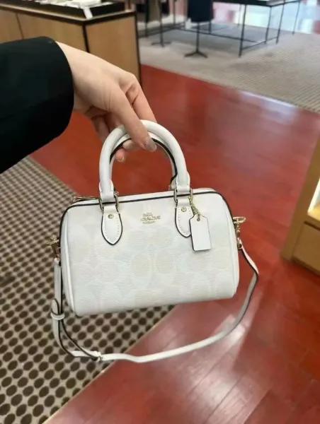 Coach Mini Bowery Satchel Brown Signature Canvas Handbag - 6
