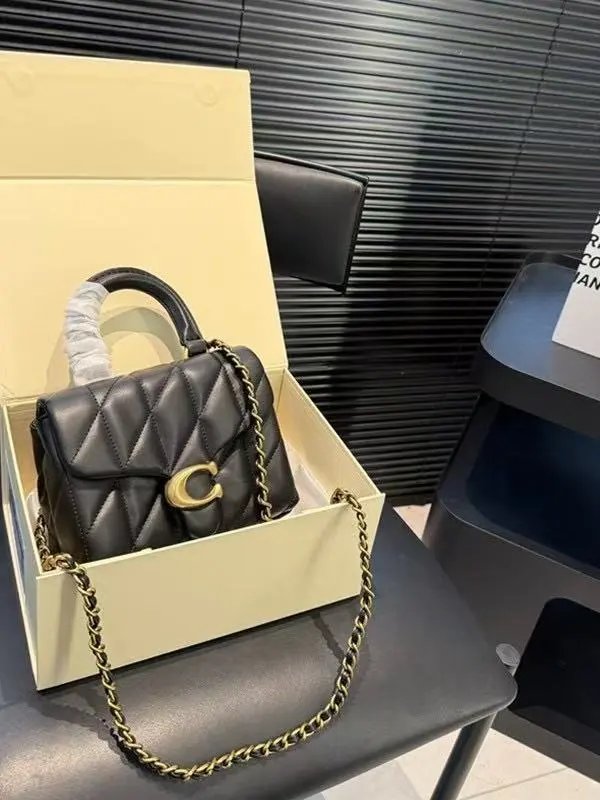 Celine Triomphe Mini White Quilted Leather Chain Shoulder Bag - 3