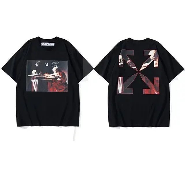 Off-White Caravaggio Saint Jerome Painting Tee Black Red