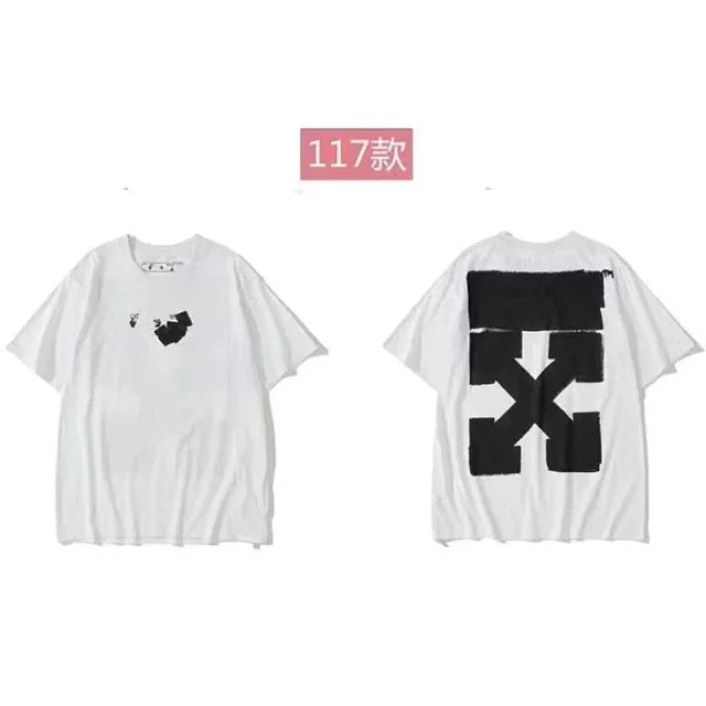 Off-White Brushstroke Arrow Graphic Tee White Black