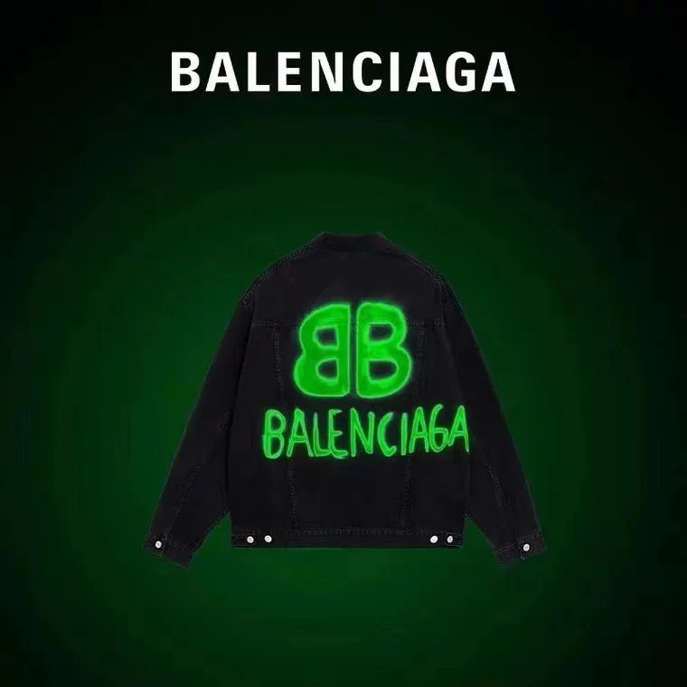 Balenciaga Double B Graffiti Denim Jacket