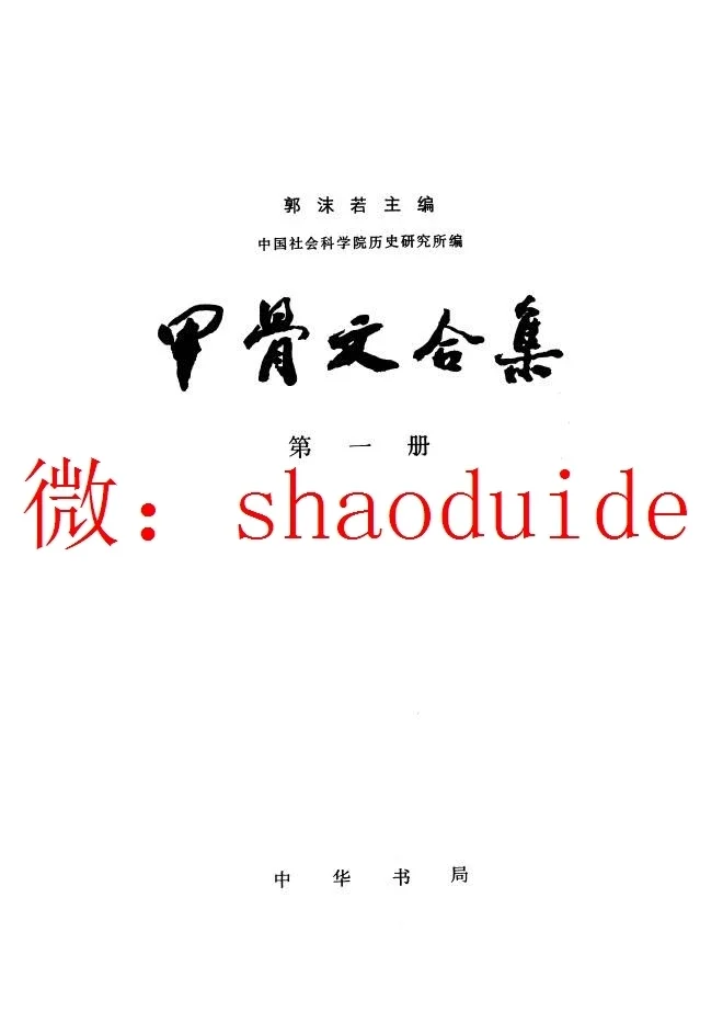 甲骨文合集全13册电子版pdf