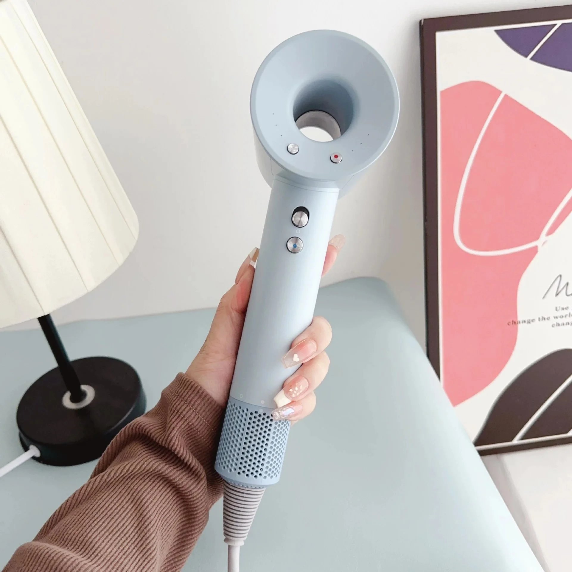 Light Blue Dyson Hair Dryer