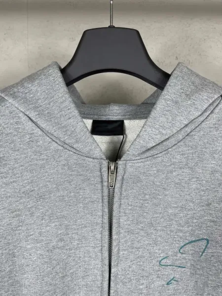 Design Tencel Hoodie Gray Graphic Print Hoodie - 10