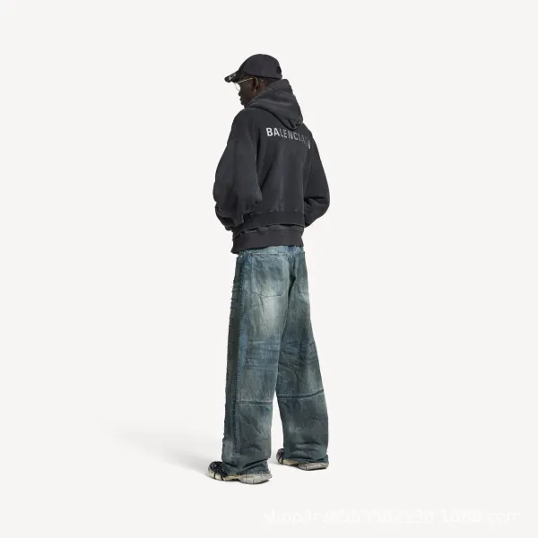 Balenciaga Zip-Up Hoodie Black - 6