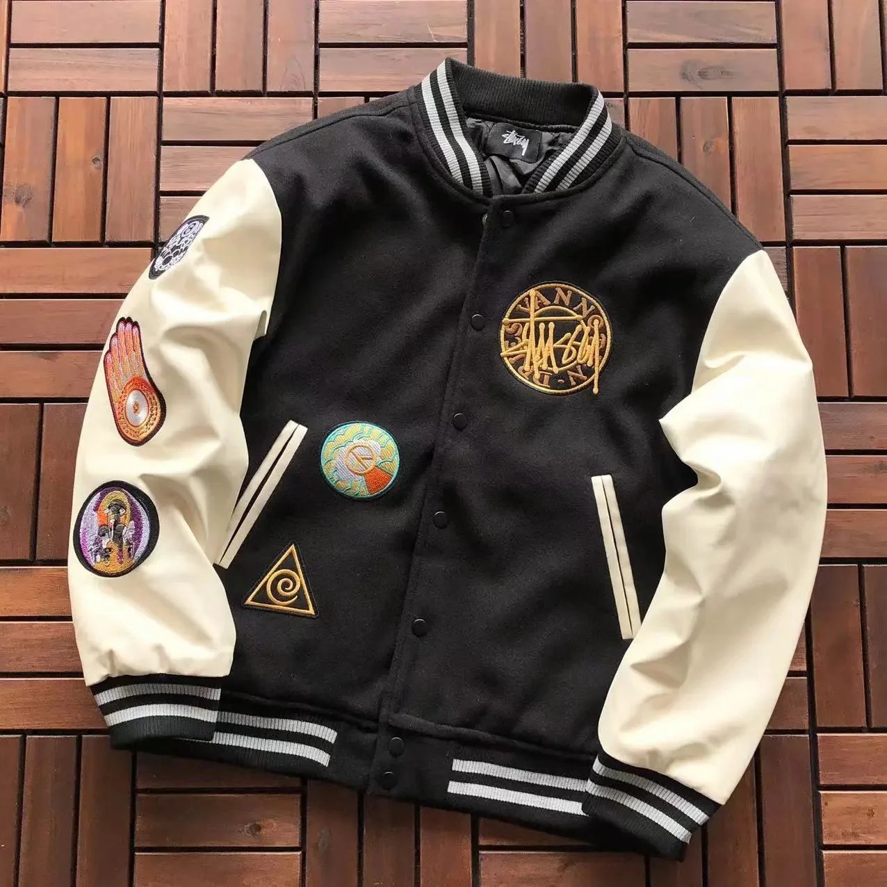 Wetdone Bomber Jacket Beige Outerwear - 13
