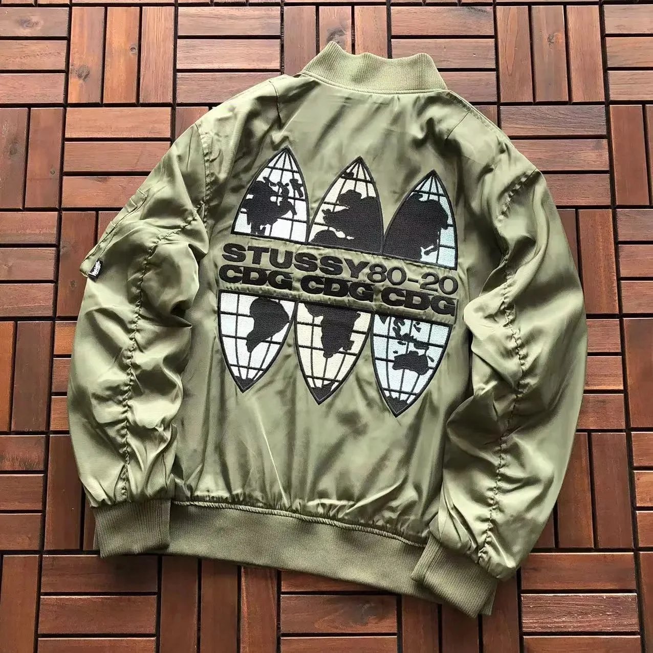 Wetdone Bomber Jacket Beige Outerwear - 14