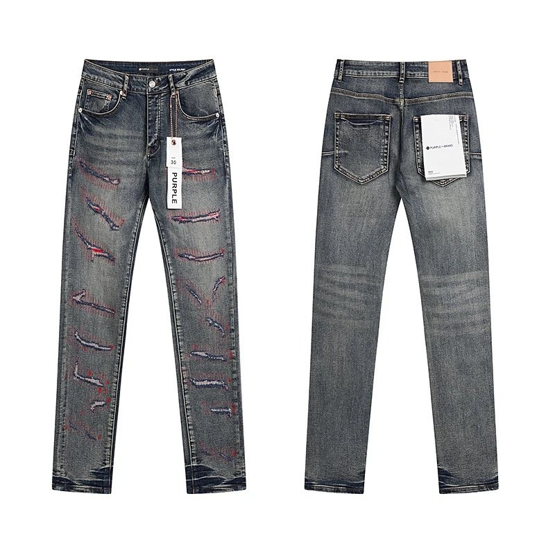 Purple x Bionic Crinkled Wash Denim Jeans - 9