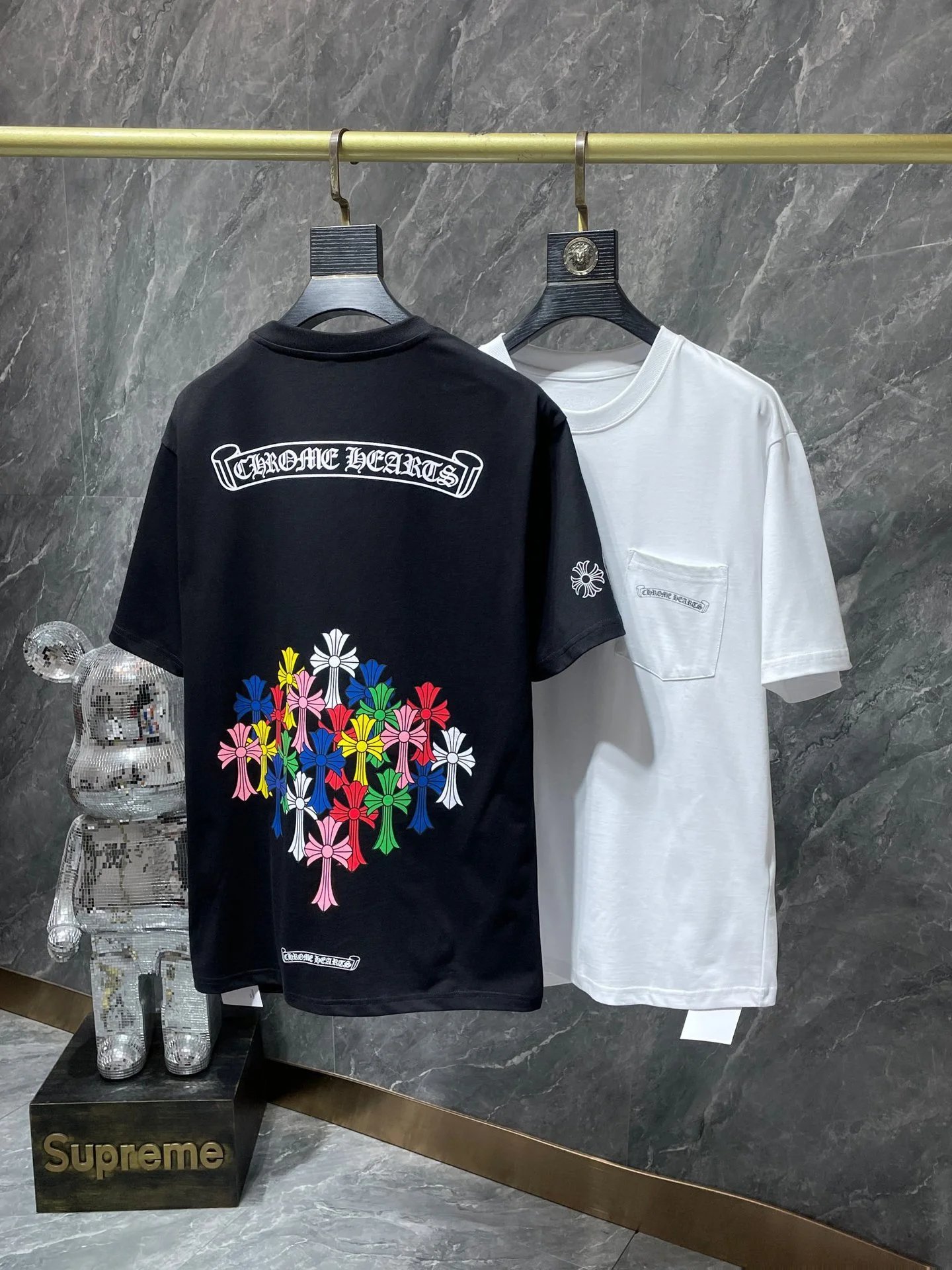Chrome Hearts Floral Crest Black T-Shirt - 3