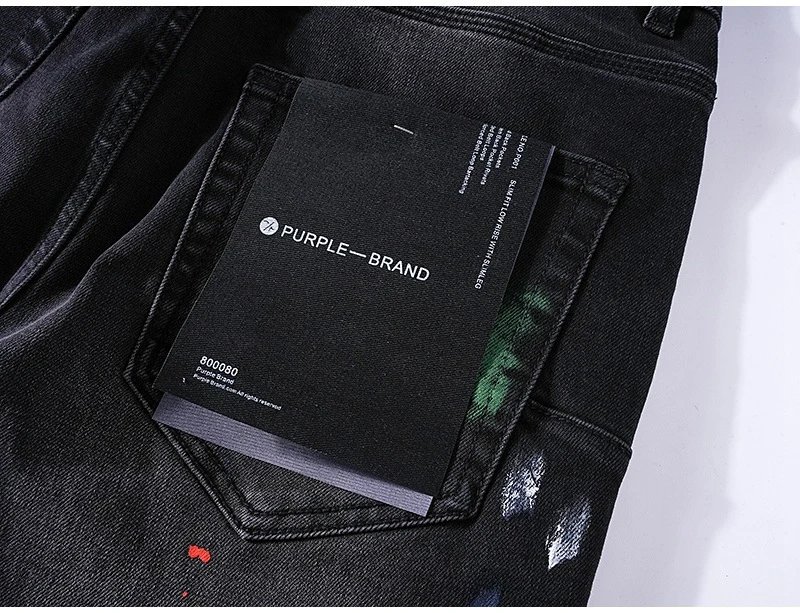 Purple x Bionic Crinkled Wash Denim Jeans - 32