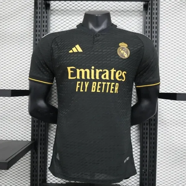 Adidas Real Madrid 2023-24 Third Jersey Black Gold - 1