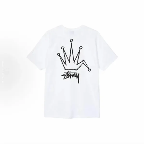 Stussy Crown Sketch T-Shirt White - 1