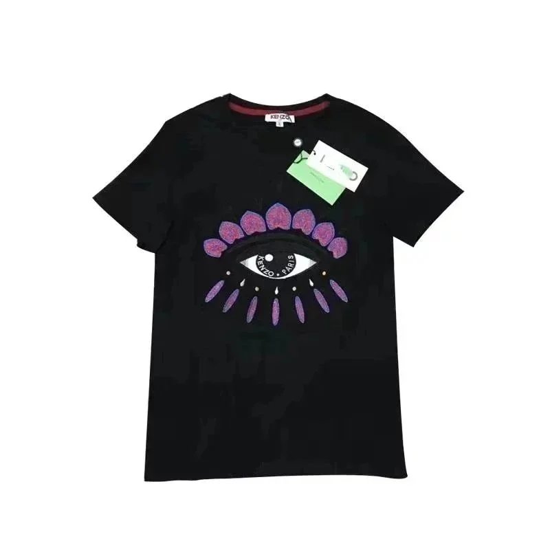 Kenzo Eye Embroidered Black T-Shirt - 1