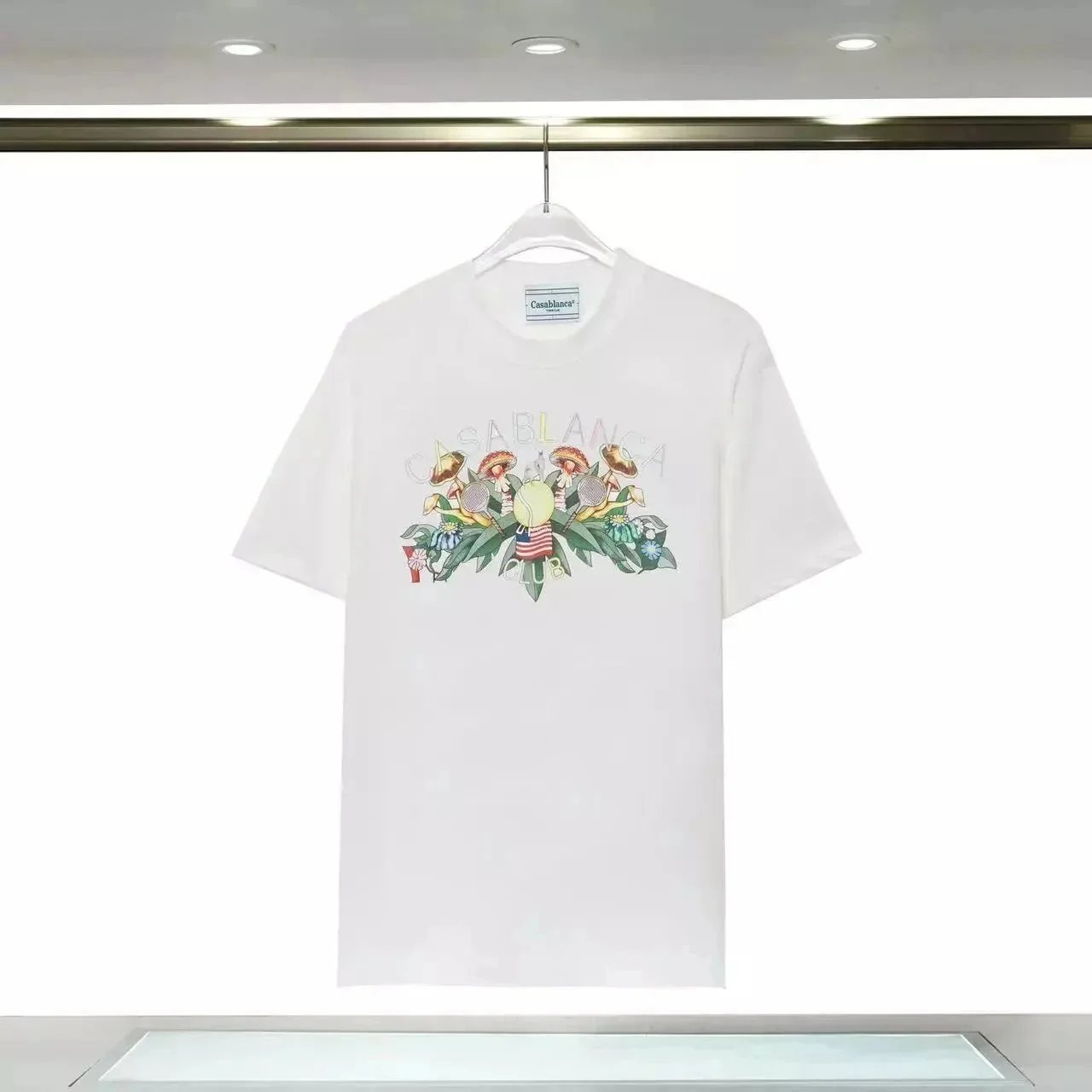 Casablanca Sakura Garden White T-Shirt - 7