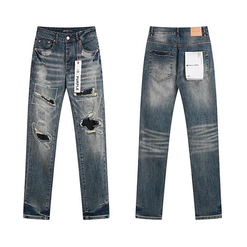Purple x Bionic Crinkled Wash Denim Jeans - 10