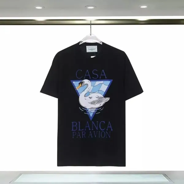 Casablanca Swan Graphic Black T-Shirt - 1