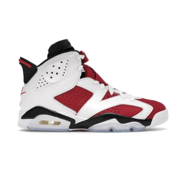Air Jordan 6 Retro University Red White Black Sneakers - 1