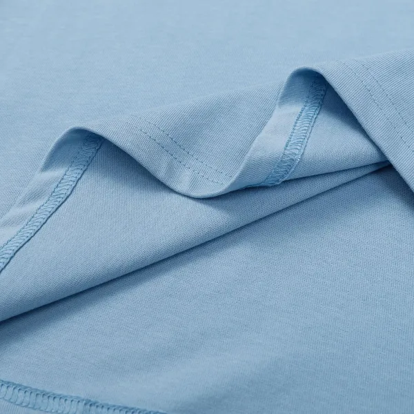 Celine Logo Print Light Blue T-Shirt - 17