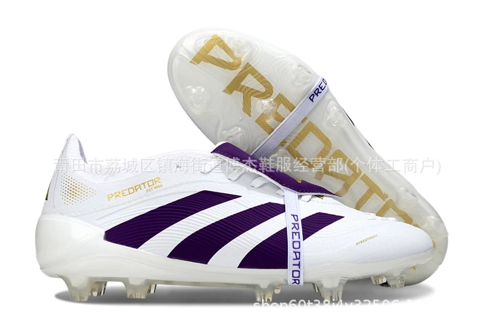 Adidas Predator Edge Silver Pink Football Cleats Running Shoes - 27