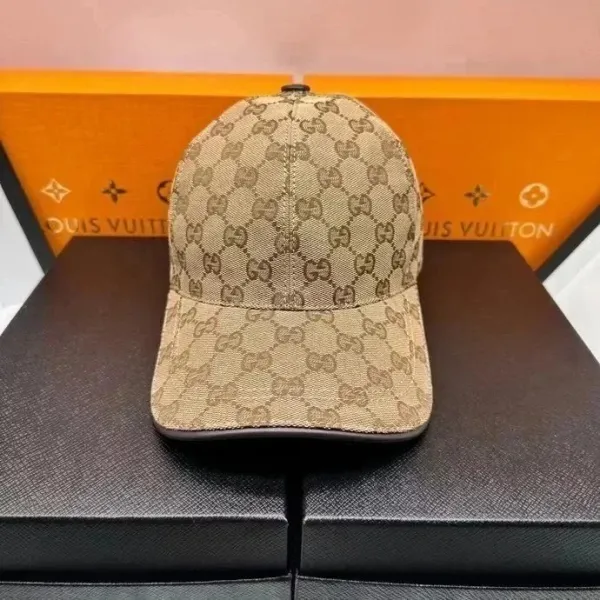 Gucci GG Monogram Beige Baseball Cap - 1