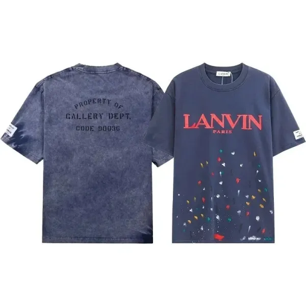 Gallery Dept. x Lanvin Paint Splatter T-Shirt Navy - 1