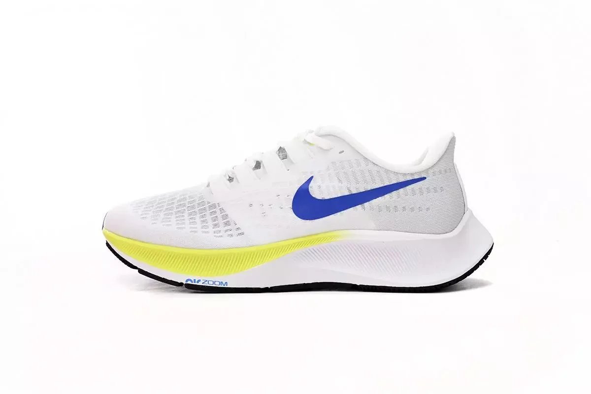 Nike Air Zoom Pegasus 36 White/Blue/Yellow Running Shoes - 1