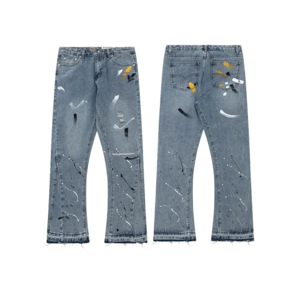 Design Wide-Leg Split-Hem Light Wash Jeans - 10
