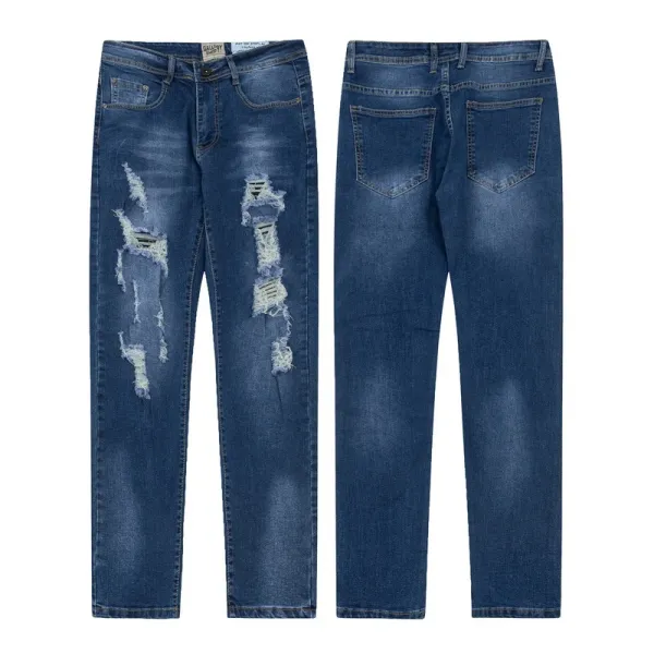 Design Wide-Leg Split-Hem Light Wash Jeans - 13