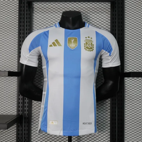 Adidas Argentina 2022 FIFA World Cup Champions Home Jersey Blue and White - 1