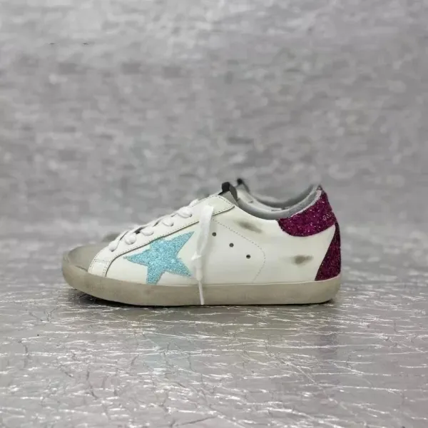 Golden Goose Superstar Glitter Star White Sneakers - 1