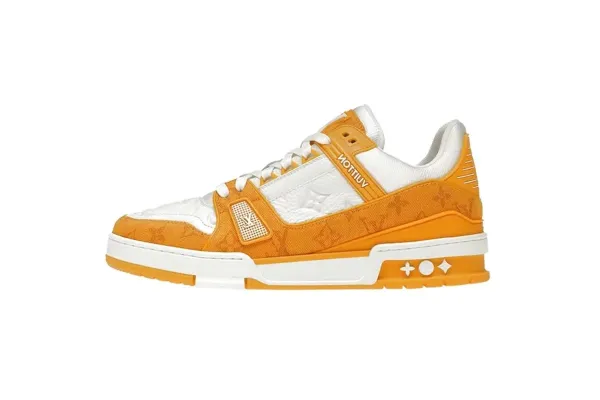 Louis Vuitton Trainer Orange Monogram Sneakers - 1
