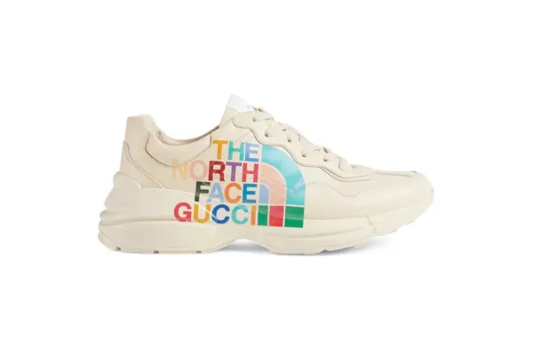 Gucci x The North Face Rhyton Sneakers Beige Multicolor Sneakers - 1