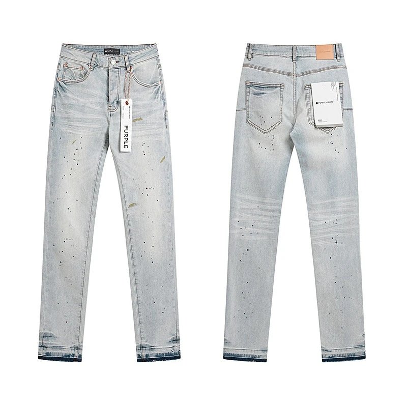 Purple x Bionic Crinkled Wash Denim Jeans - 12
