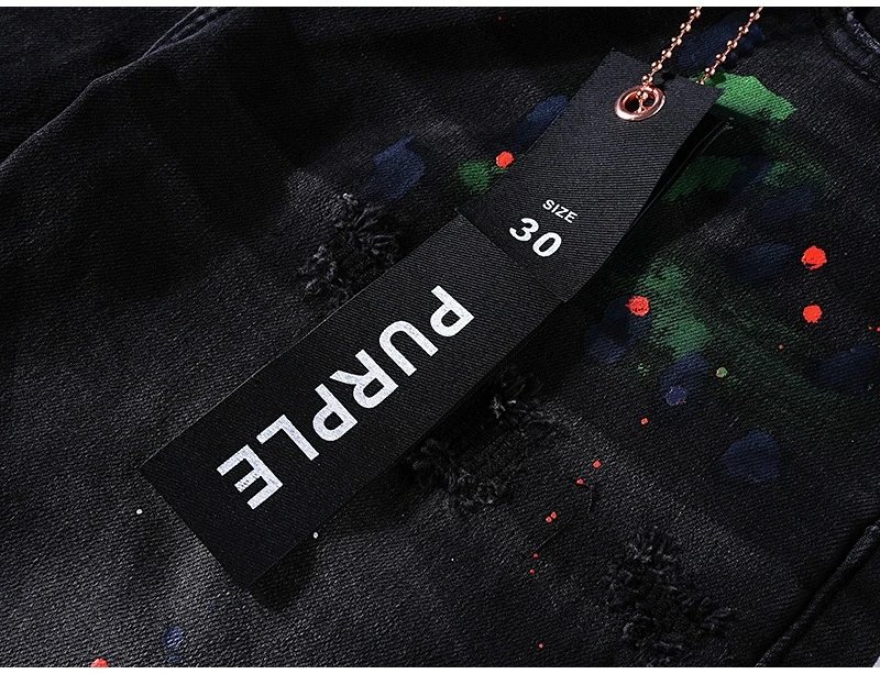 Purple x Bionic Crinkled Wash Denim Jeans - 28