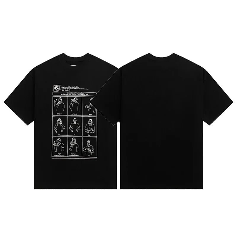 Maison Margiela Artisanal Communication Chart Black T-Shirt
