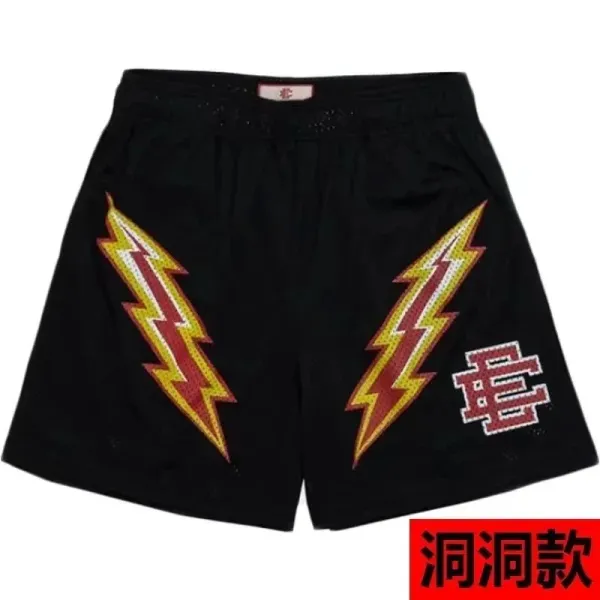Corteiz Lightning Bolt Mesh Shorts Black - 6