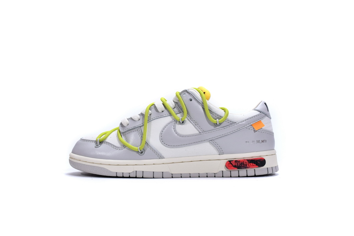 Nike x Off-White Dunk Low Grey Volt Sneakers