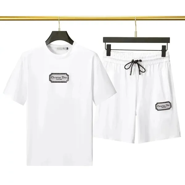 Dior Atelier Paris Embroidered Black Polo Shirt and Shorts Set - 4