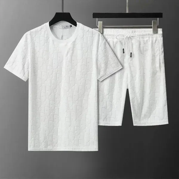 Dior Atelier Paris Embroidered Black Polo Shirt and Shorts Set - 6