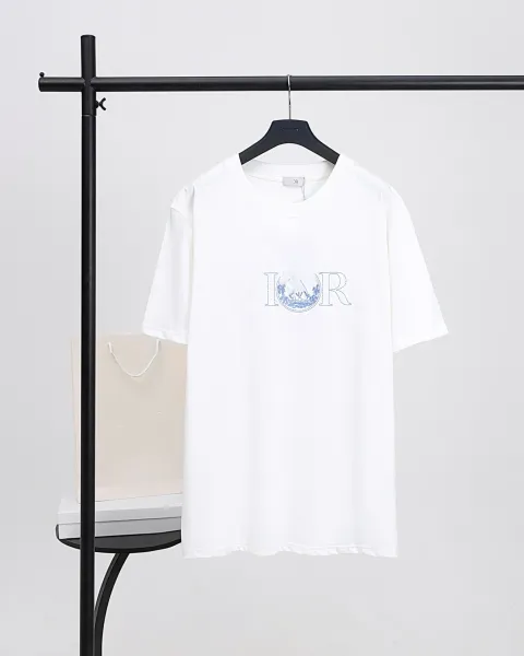 Dior Oblique Porcelain Print White T-Shirt - 1