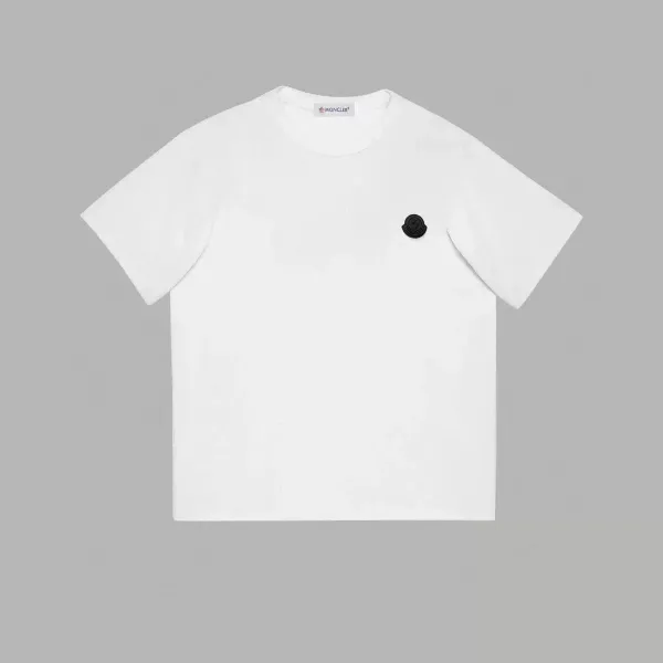 Moncler Logo Patch White T-Shirt - 1