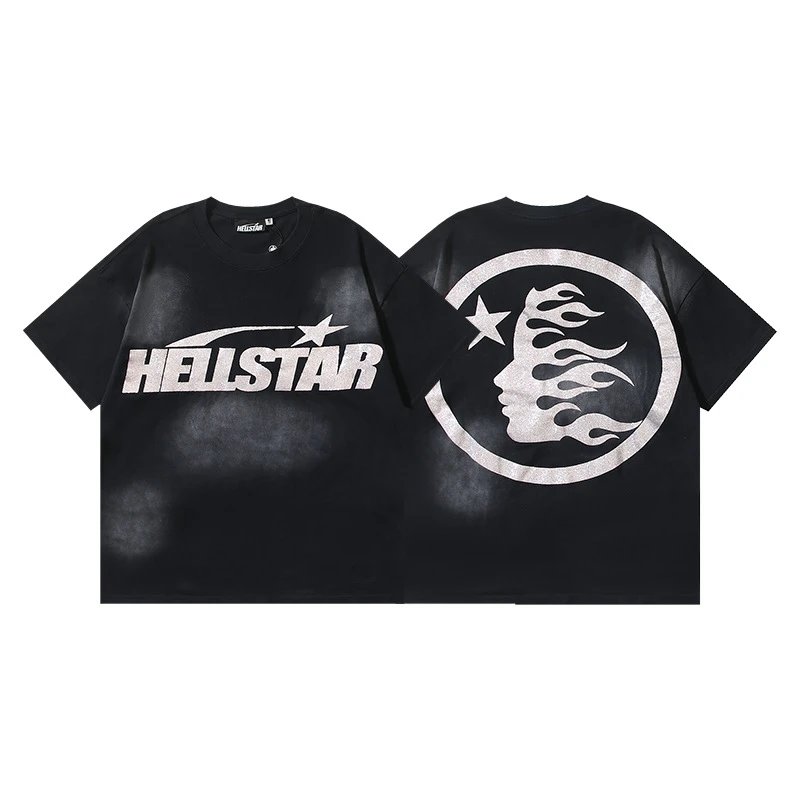 Hellstar Flame Star Graphic Oversized T-Shirt Black