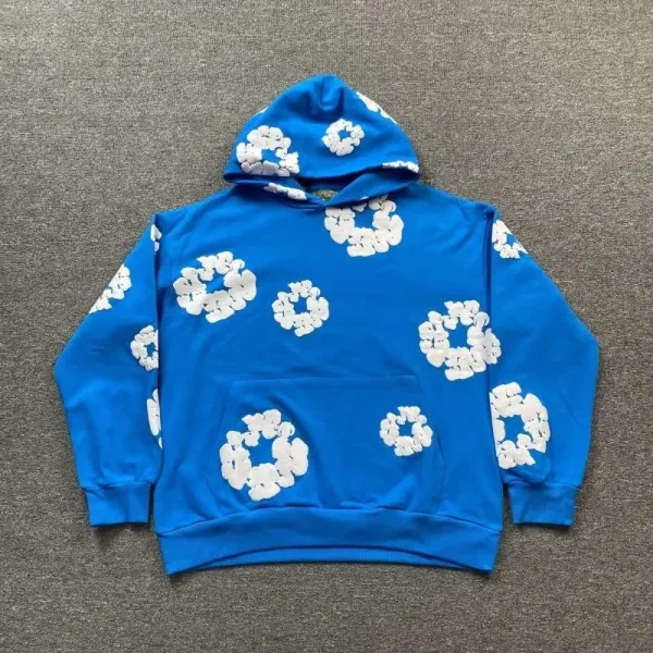 Design Floral Print Pink Hoodie and Sweatpants Set - 11