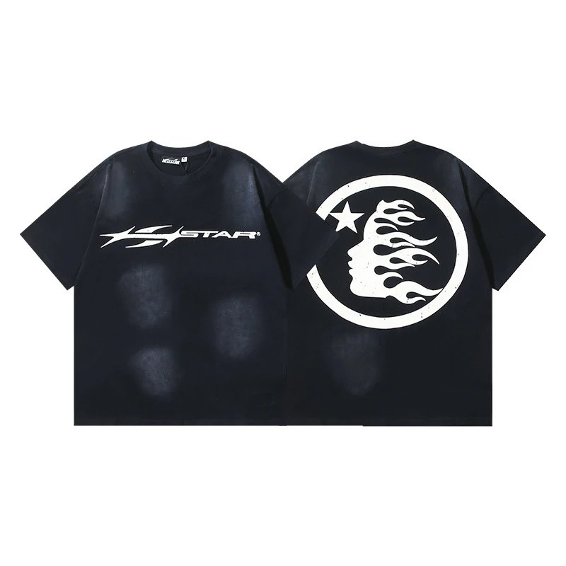 Hellstar Flame Star Graphic Oversized T-Shirt Black - 13