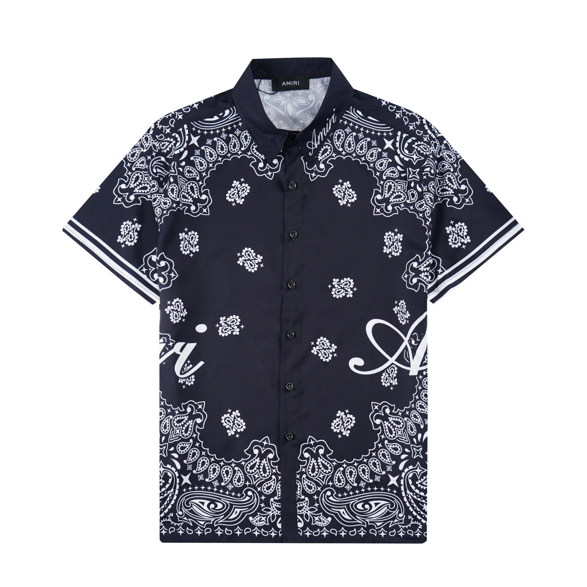 Versace All-Over Logo Print Short-Sleeve Shirt Lime Green - 5