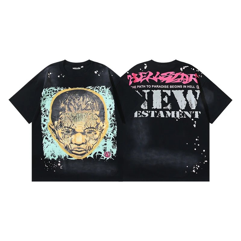 Hellstar Flame Star Graphic Oversized T-Shirt Black - 22