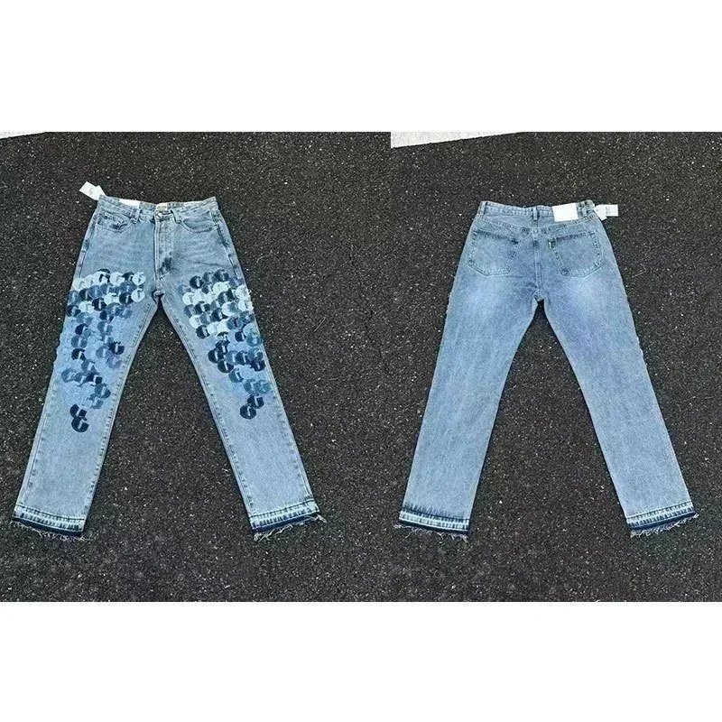 Gallery Dept. Patchwork Denim Jeans Light Blue Jeans